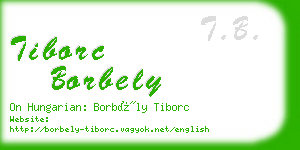 tiborc borbely business card